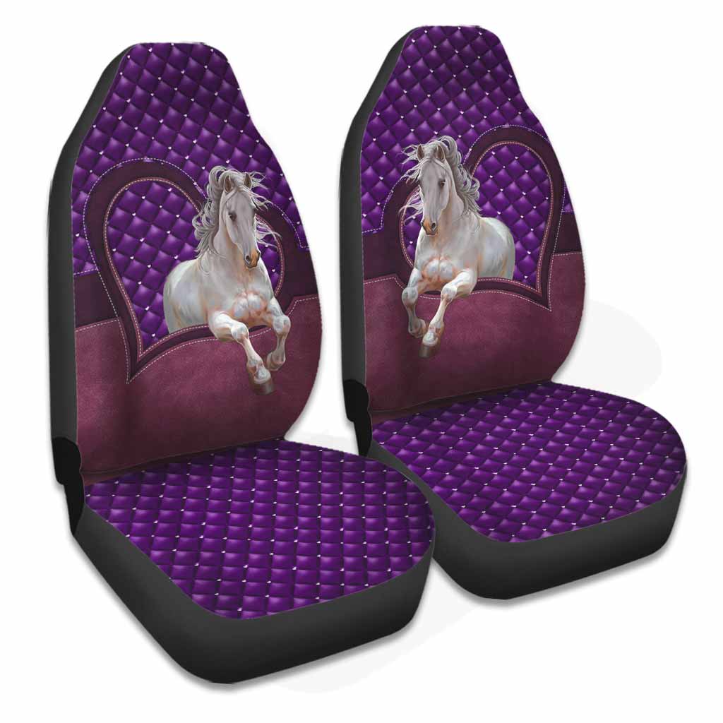 Horse Purple Heart - Horse Riding Lover - Horse Owner Seat Covers 0921