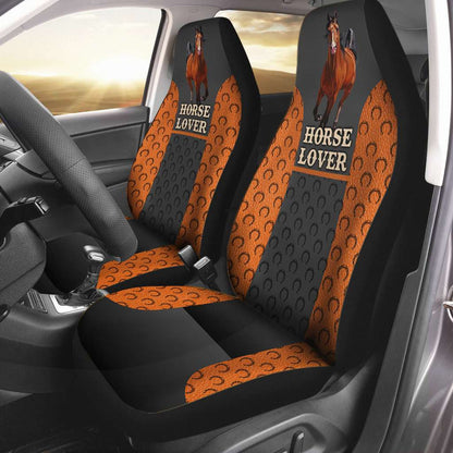 Horse And Horseshoe - Horse Riding Lover - Horse Owner Seat Covers 0921