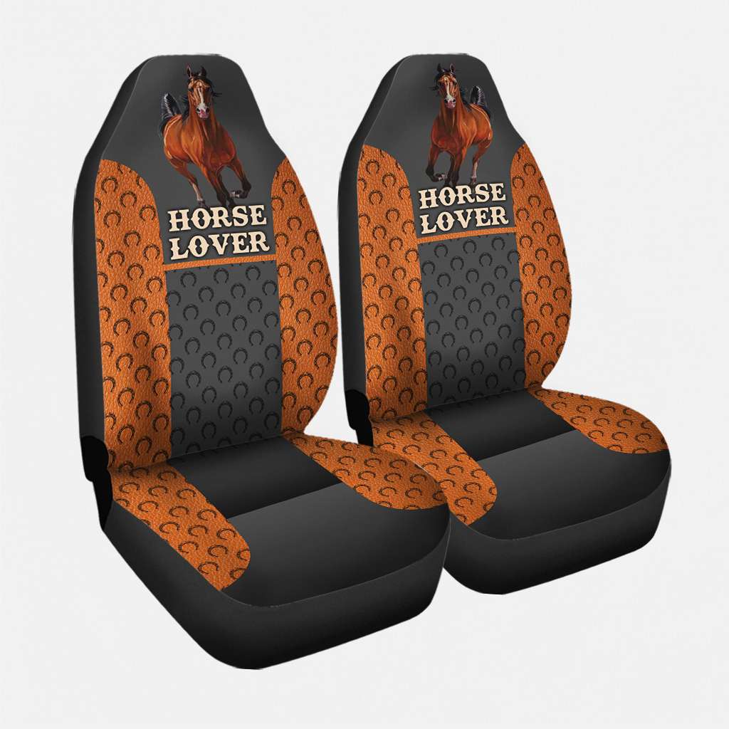 Horse And Horseshoe - Horse Riding Lover - Horse Owner Seat Covers 0921