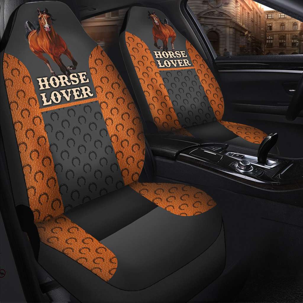 Horse And Horseshoe - Horse Riding Lover - Horse Owner Seat Covers 0921