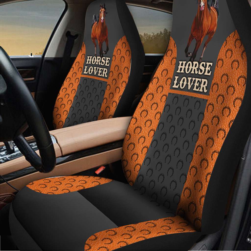 Horse And Horseshoe - Horse Riding Lover - Horse Owner Seat Covers 0921