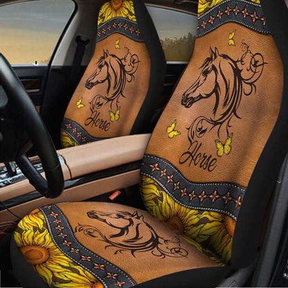 Horse With Sunflower - Horse Seat Covers 0921