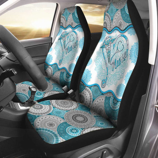 Nurse Heart Vintage Mandala - Nurse Seat Covers 0921