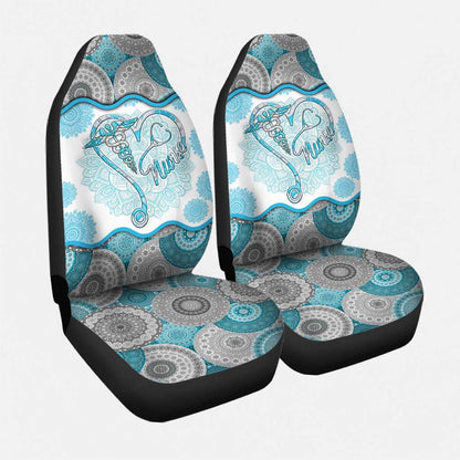 Nurse Heart Vintage Mandala - Nurse Seat Covers 0921