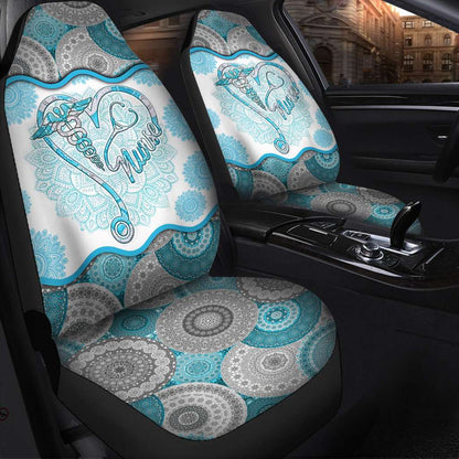 Nurse Heart Vintage Mandala - Nurse Seat Covers 0921