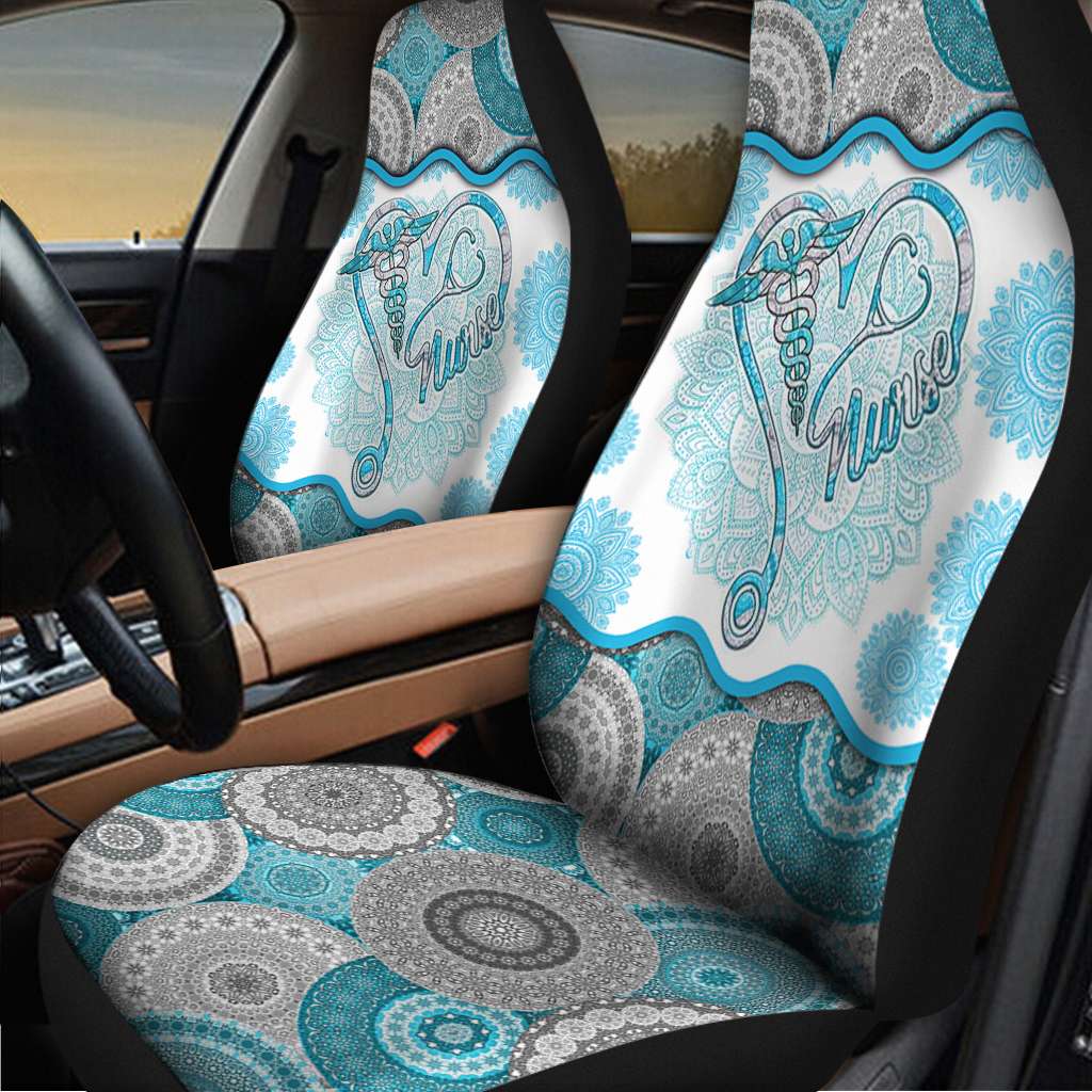 Nurse Heart Vintage Mandala - Nurse Seat Covers 0921