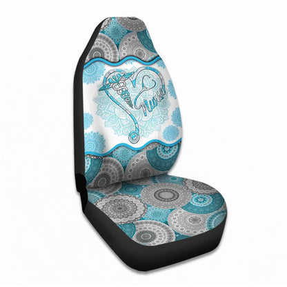 Nurse Heart Vintage Mandala - Nurse Seat Covers 0921