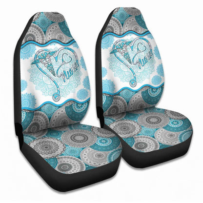 Nurse Heart Vintage Mandala - Nurse Seat Covers 0921