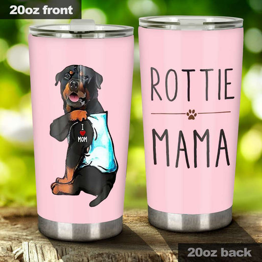 Rottweiler Dog Steel - Dog Mom Gifts  - Mother Tumbler 0921