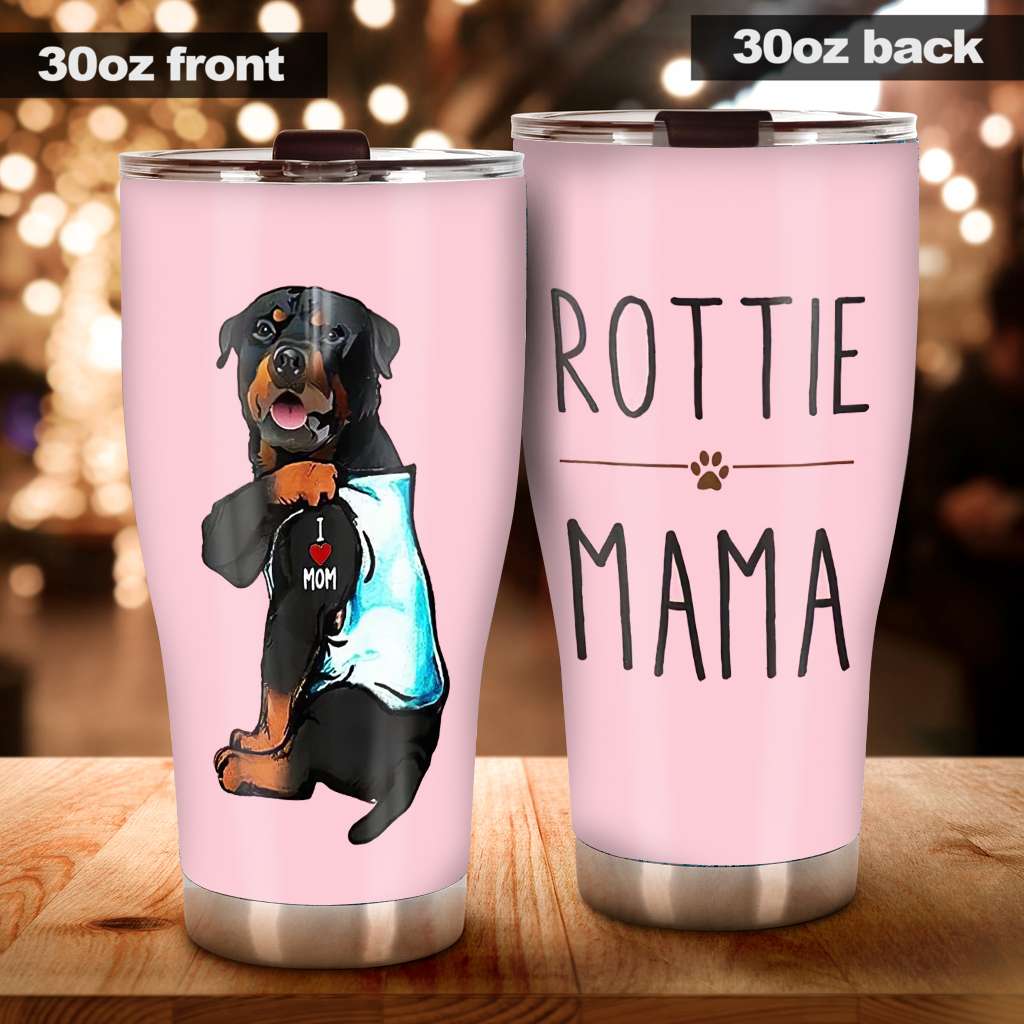 Rottweiler Dog Steel - Dog Mom Gifts  - Mother Tumbler 0921