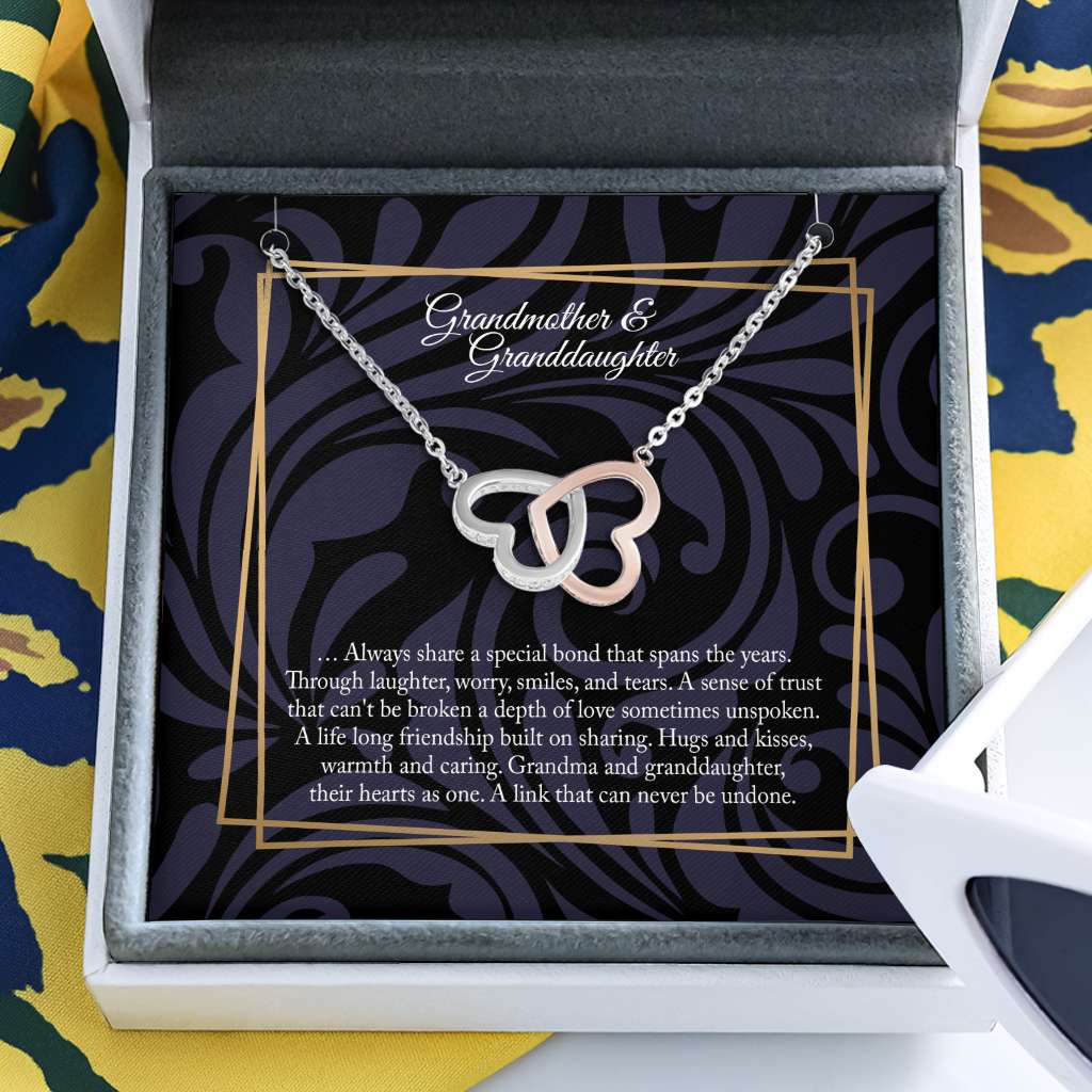 Granddaughter Grandmother And Granddaughter Granddaughter Gift Grandmother Gift - Grandma Two Hearts Necklace 0921