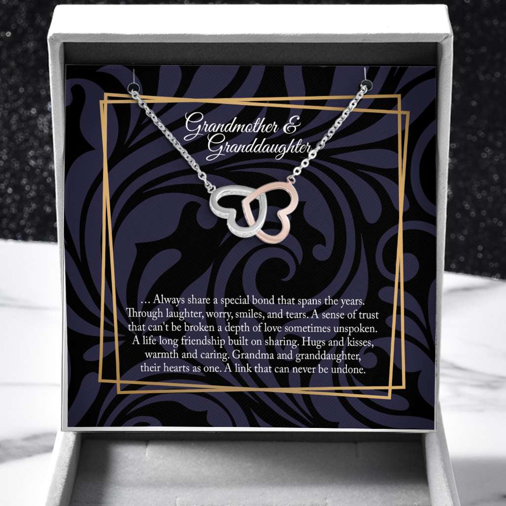 Granddaughter Grandmother And Granddaughter Granddaughter Gift Grandmother Gift - Grandma Two Hearts Necklace 0921