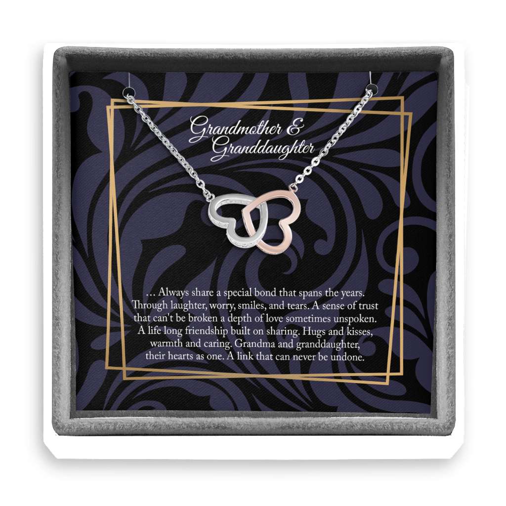 Granddaughter Grandmother And Granddaughter Granddaughter Gift Grandmother Gift - Grandma Two Hearts Necklace 0921