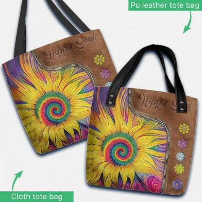 Hippie Soul Tie Dye Sunflower - Hippie Tote Bag 0921