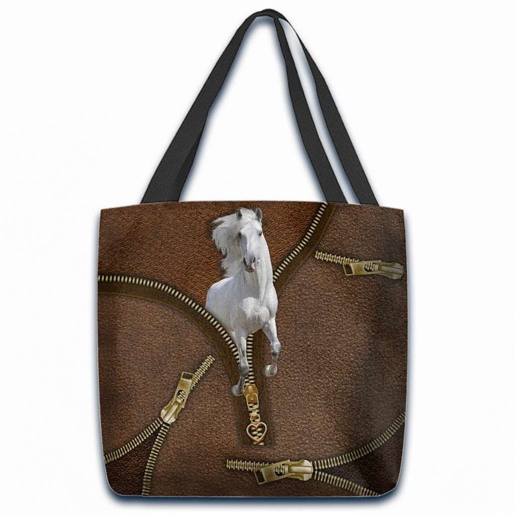 Love White Horse Tote Bag 0921