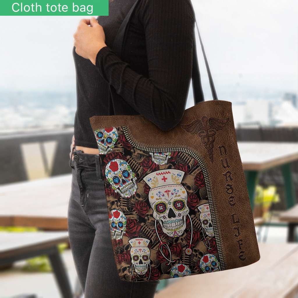 Nurse Skull Nurse Life Nurse Gift - Nurse Tote Bag 0921