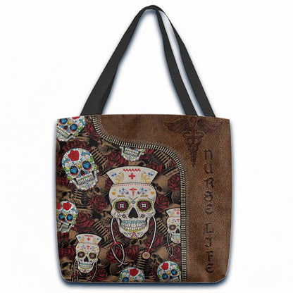 Nurse Skull Nurse Life Nurse Gift - Nurse Tote Bag 0921