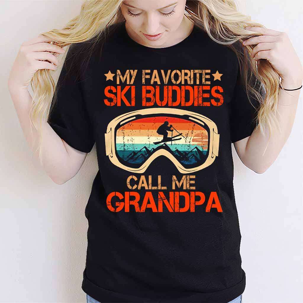 My Favorite Ski Buddies Call Me Grandpa Vintage - Skiing T-shirt and Hoodie 0921