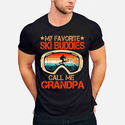 My Favorite Ski Buddies Call Me Grandpa Vintage - Skiing T-shirt and Hoodie 0921