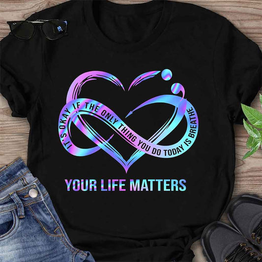 Heart Infinity - Suicide Prevention T-shirt And Hoodie 092021