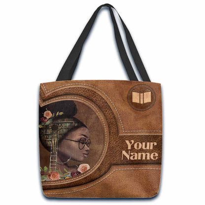 Book Girl African Girl Personalized Tote Bag 092021