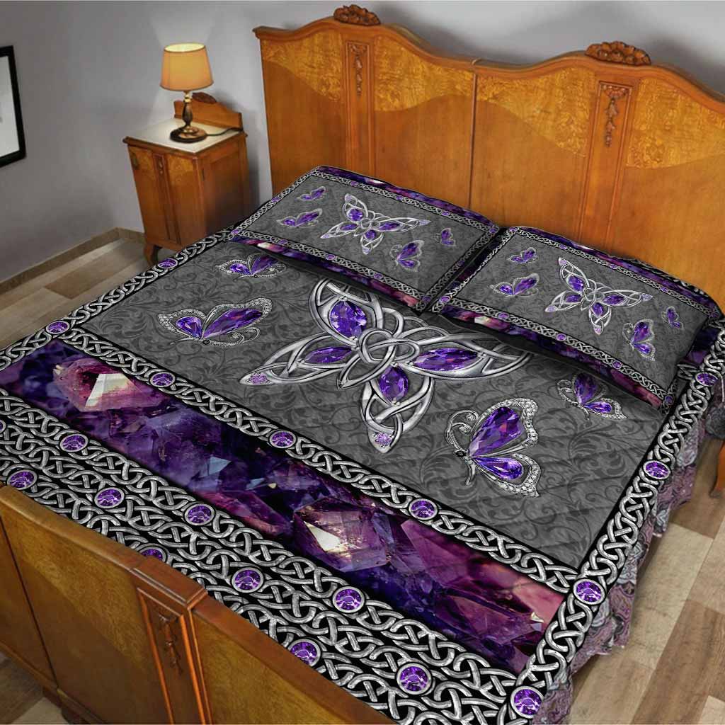 Love Butterflies Purple Galaxy - Quilt Set