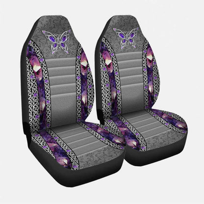 Love Butterflies Purple Galaxy - Seat Covers