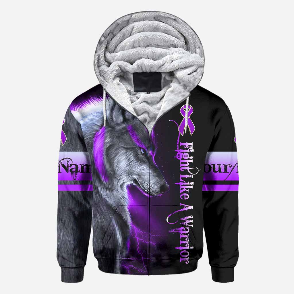 Fight Like A Warrior - Personalized Fibromyalgia Awareness All Over T-shirt and Hoodie