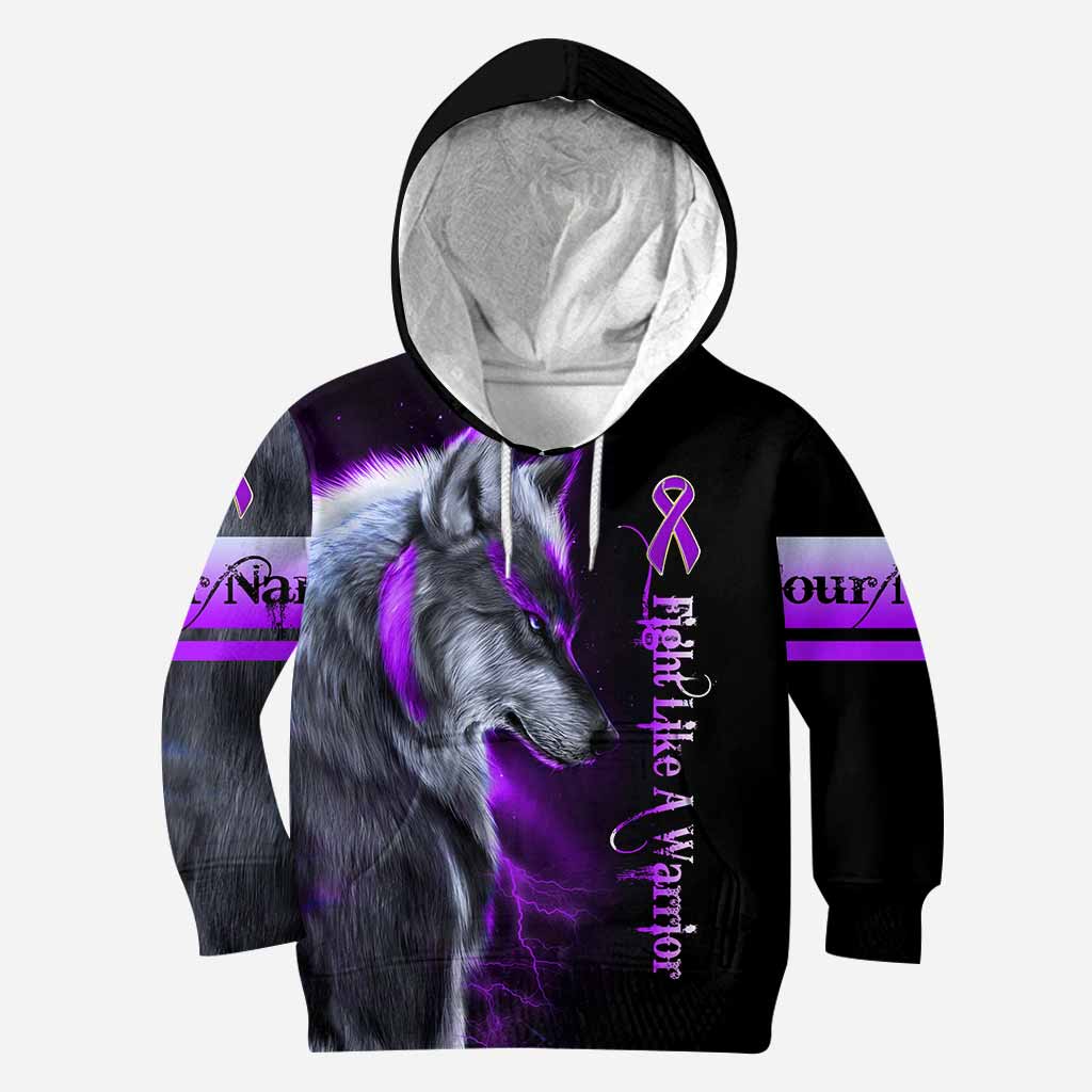 Fight Like A Warrior - Personalized Fibromyalgia Awareness All Over T-shirt and Hoodie