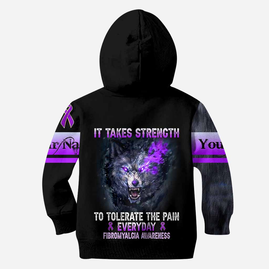 Fight Like A Warrior - Personalized Fibromyalgia Awareness All Over T-shirt and Hoodie