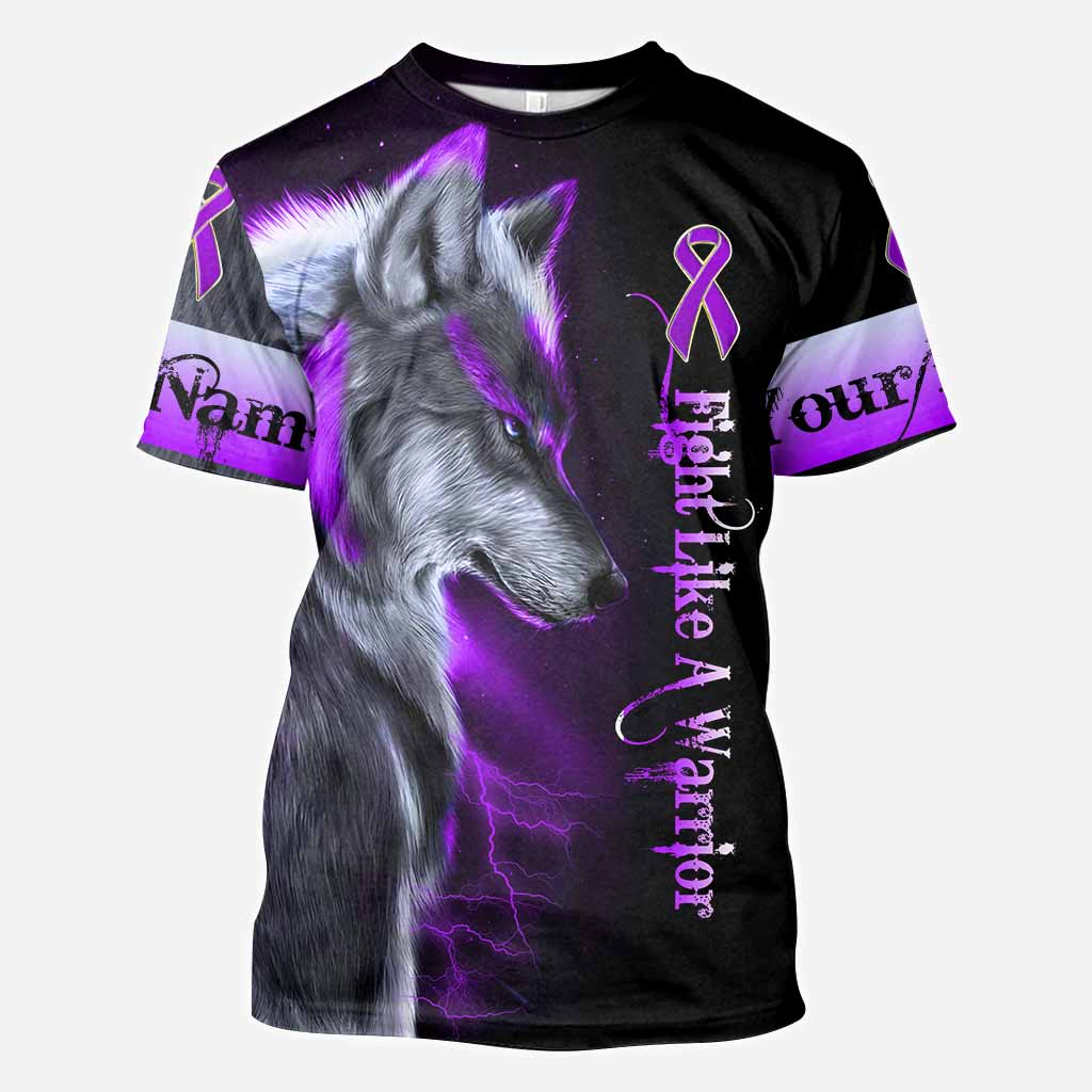 Fight Like A Warrior - Personalized Fibromyalgia Awareness All Over T-shirt and Hoodie