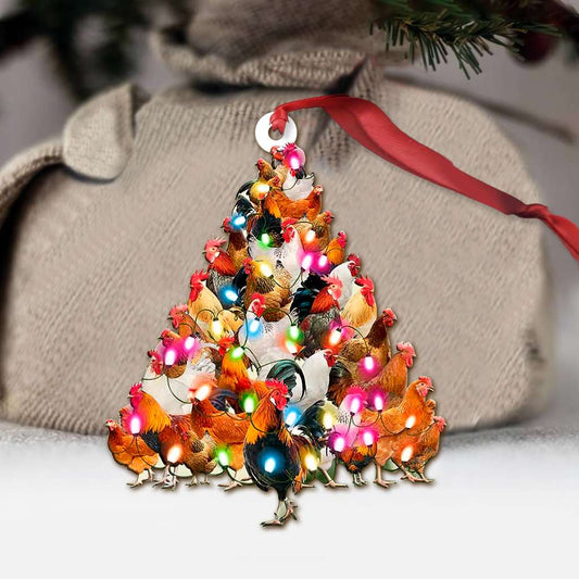 Chicken Roosters And Hens Tree - Chicken Ornament (Printed On Both Sides) 1122