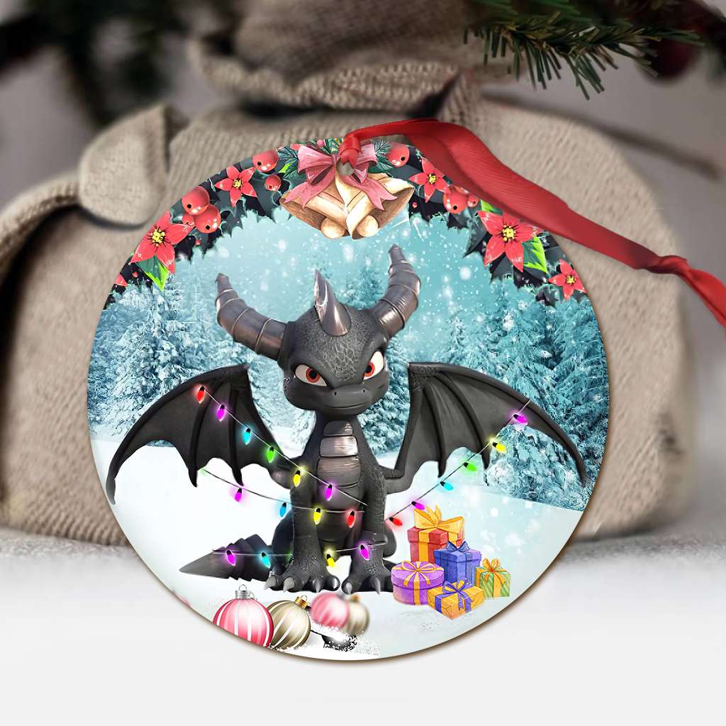 Is This Jolly Enough Black Dragon - Dragon Ornament (Printed On Both Sides) 1022
