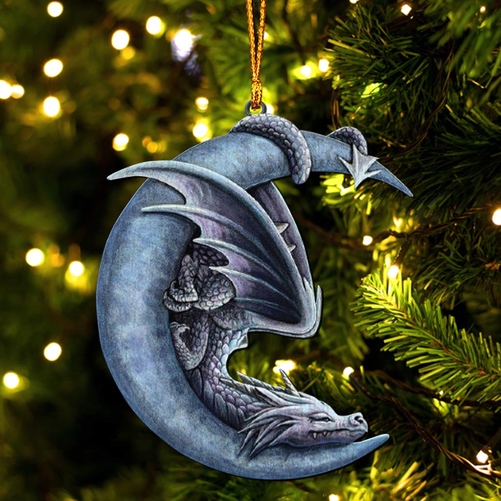 Sleeping Dragon - Dragon Ornament (Printed On Both Sides) 1022