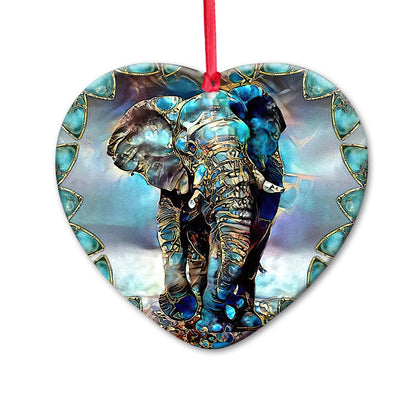 Elephant Glass Texture Printing - Elephant Ornament (Printed On Both Sides) 1122