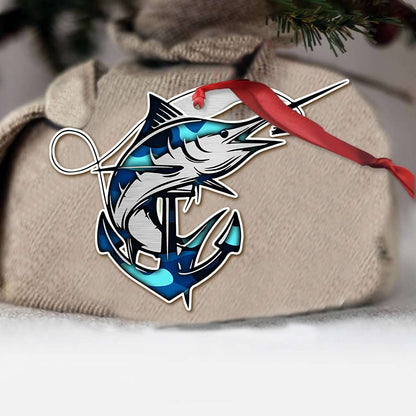 Marlin Fishing - Fishing Ornament (Printed On Both Sides) 1022