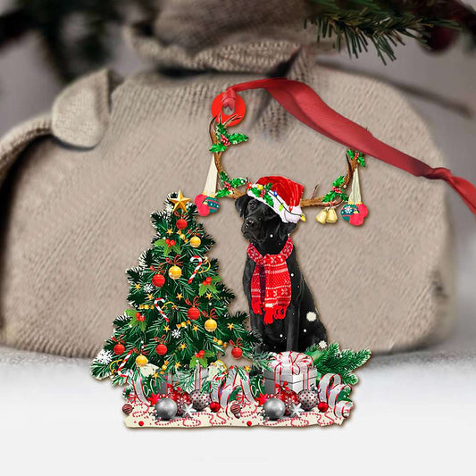 Black Labrador Pine Tree Labrador - Retriever Ornament (Printed On Both Sides) 1022