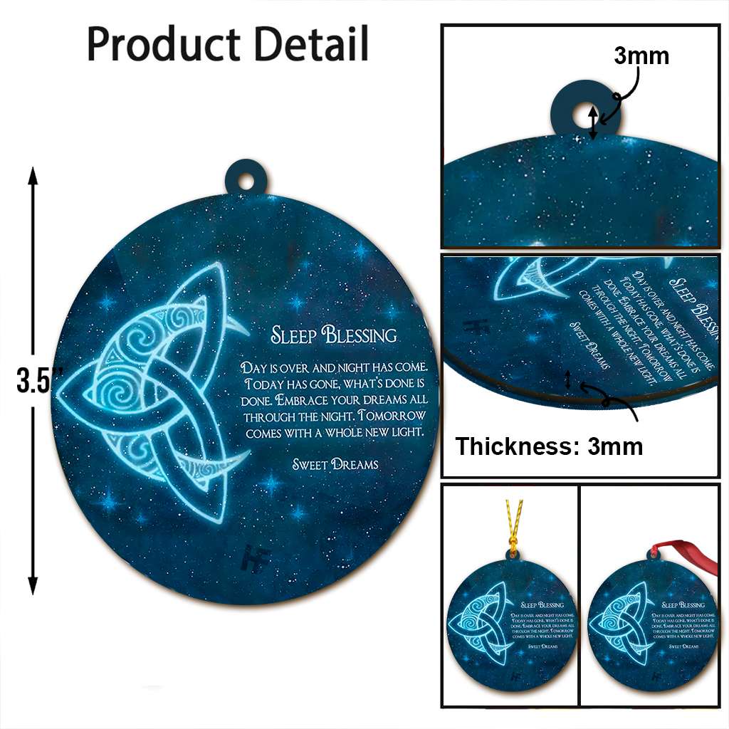 Celtic Wicca Prayer - Witch Ornament (Printed On Both Sides) 1022