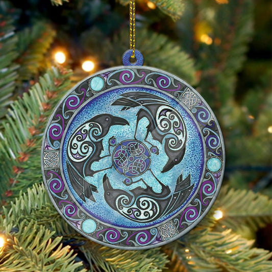 Raven Crest - Witch Ornament (Printed On Both Sides) 1022