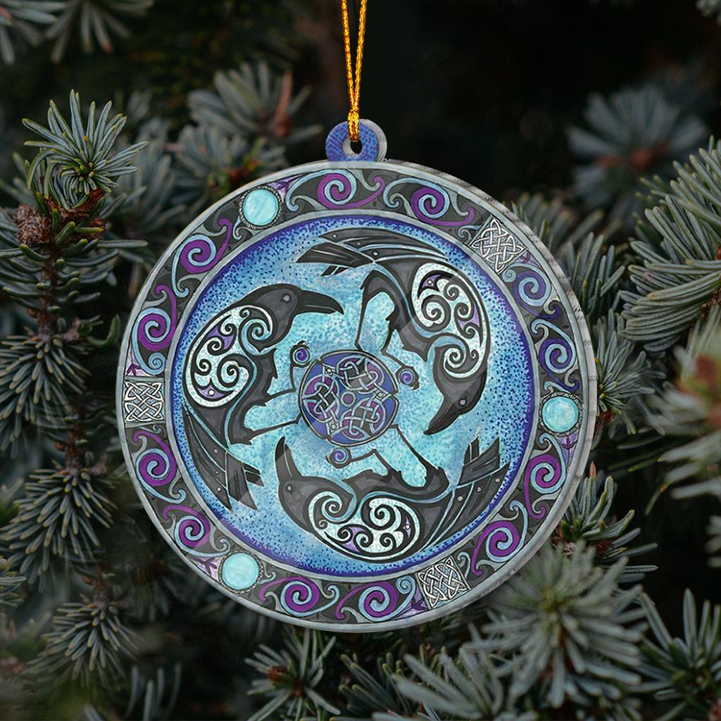 Raven Crest - Witch Ornament (Printed On Both Sides) 1022