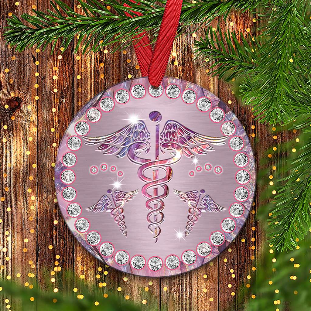 Nurse Jewelry Printing Style Nurse - Round Aluminium Ornament (Printed On Both Sides) 1122