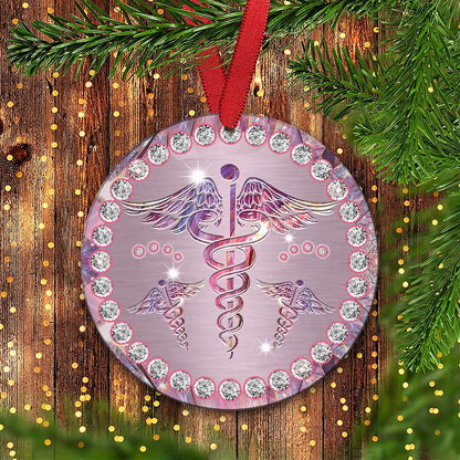 Nurse Jewelry Printing Style Nurse - Round Aluminium Ornament (Printed On Both Sides) 1122