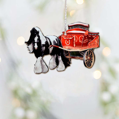 Gypsy Cob Dray Horse Gypsy Vanner Horse Christmas - Horse Ornament (Printed On Both Sides) 1122