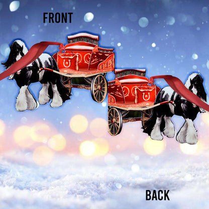 Gypsy Cob Dray Horse Gypsy Vanner Horse Christmas - Horse Ornament (Printed On Both Sides) 1122