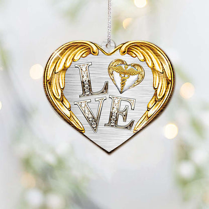 Love Nurse Heart Jewelry - Nurse Ornament (Printed On Both Sides) 1122