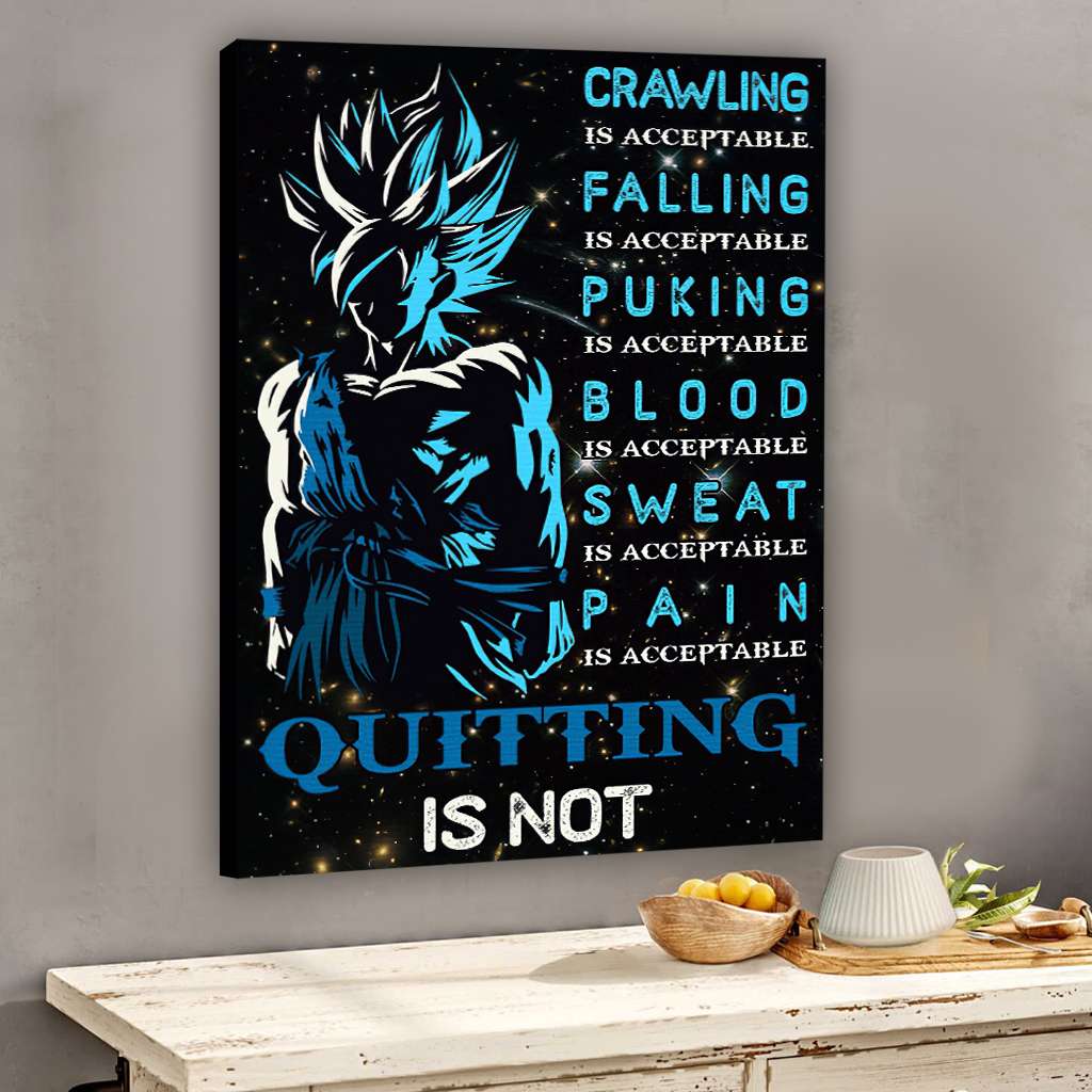 Quitting Is Not Acceptable-  Seven Balls Canvas And Poster 1122