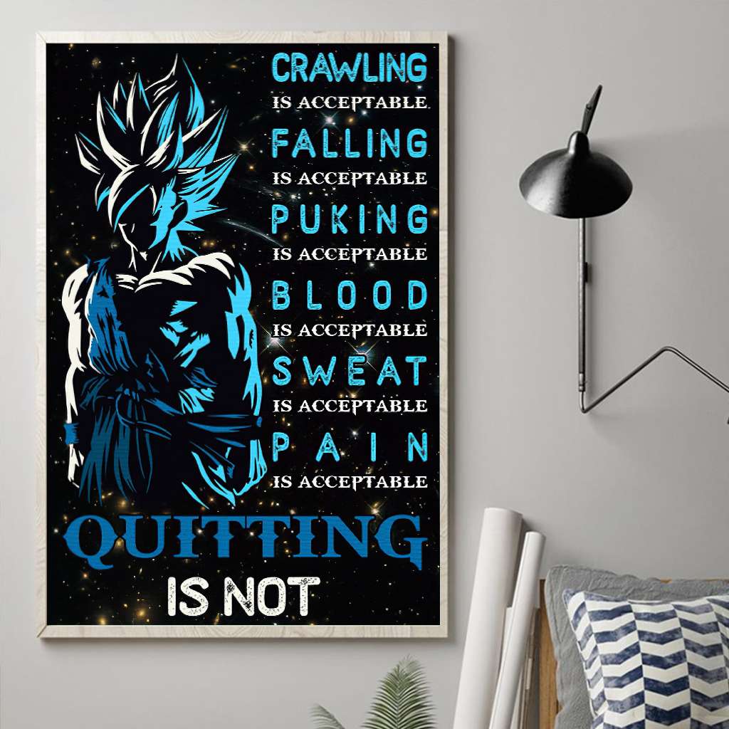 Quitting Is Not Acceptable-  Seven Balls Canvas And Poster 1122