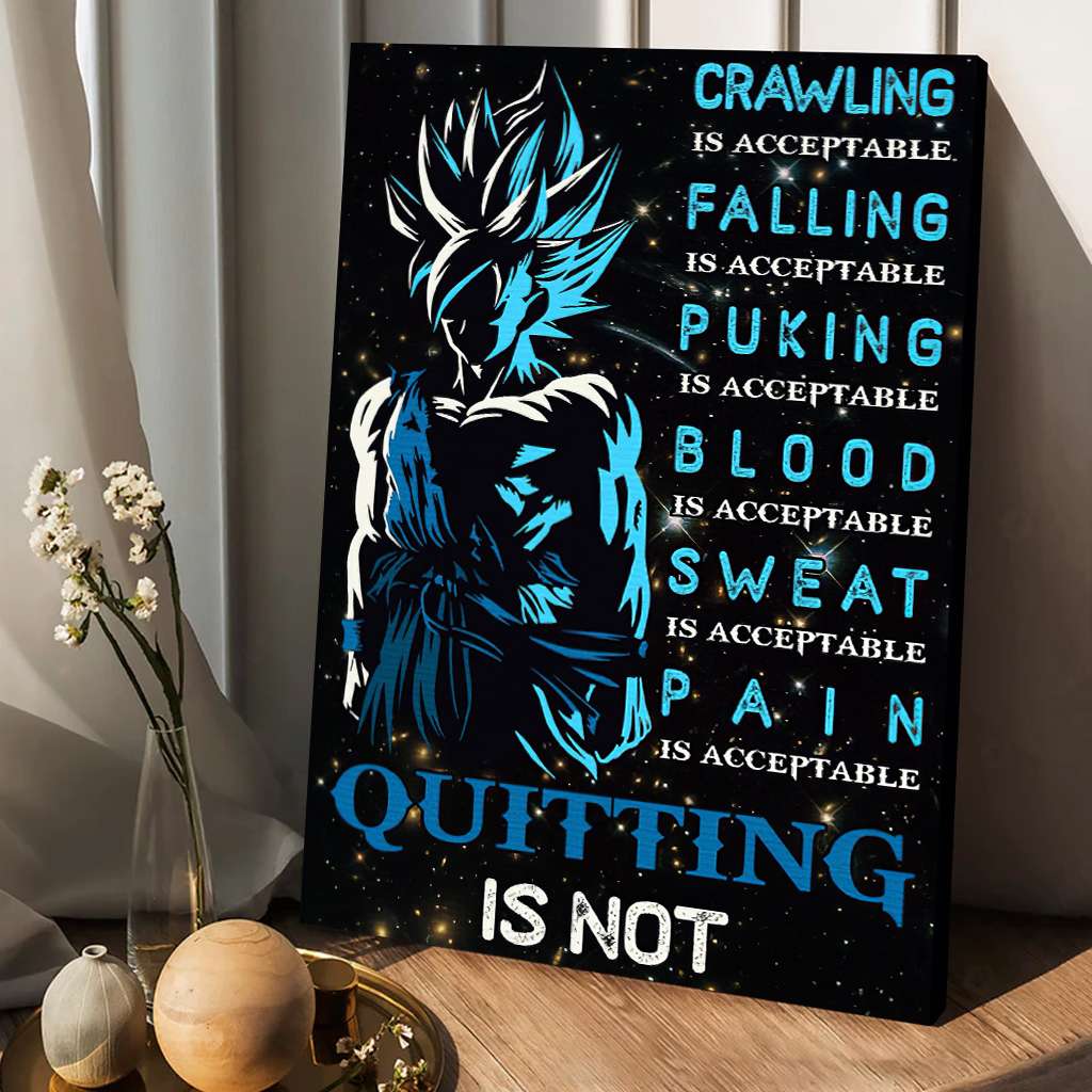 Quitting Is Not Acceptable-  Seven Balls Canvas And Poster 1122