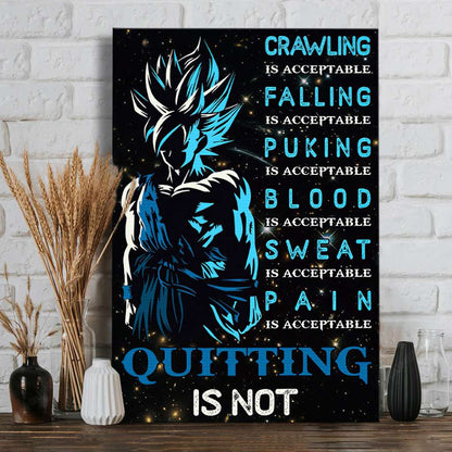 Quitting Is Not Acceptable-  Seven Balls Canvas And Poster 1122