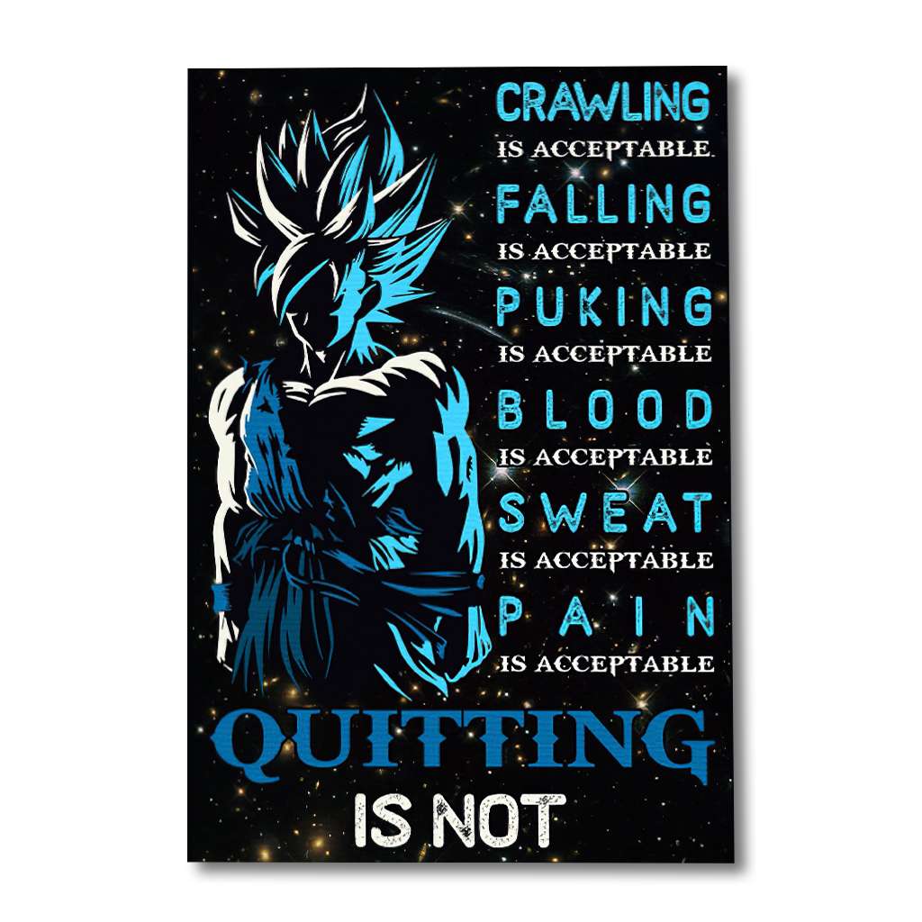 Quitting Is Not Acceptable-  Seven Balls Canvas And Poster 1122